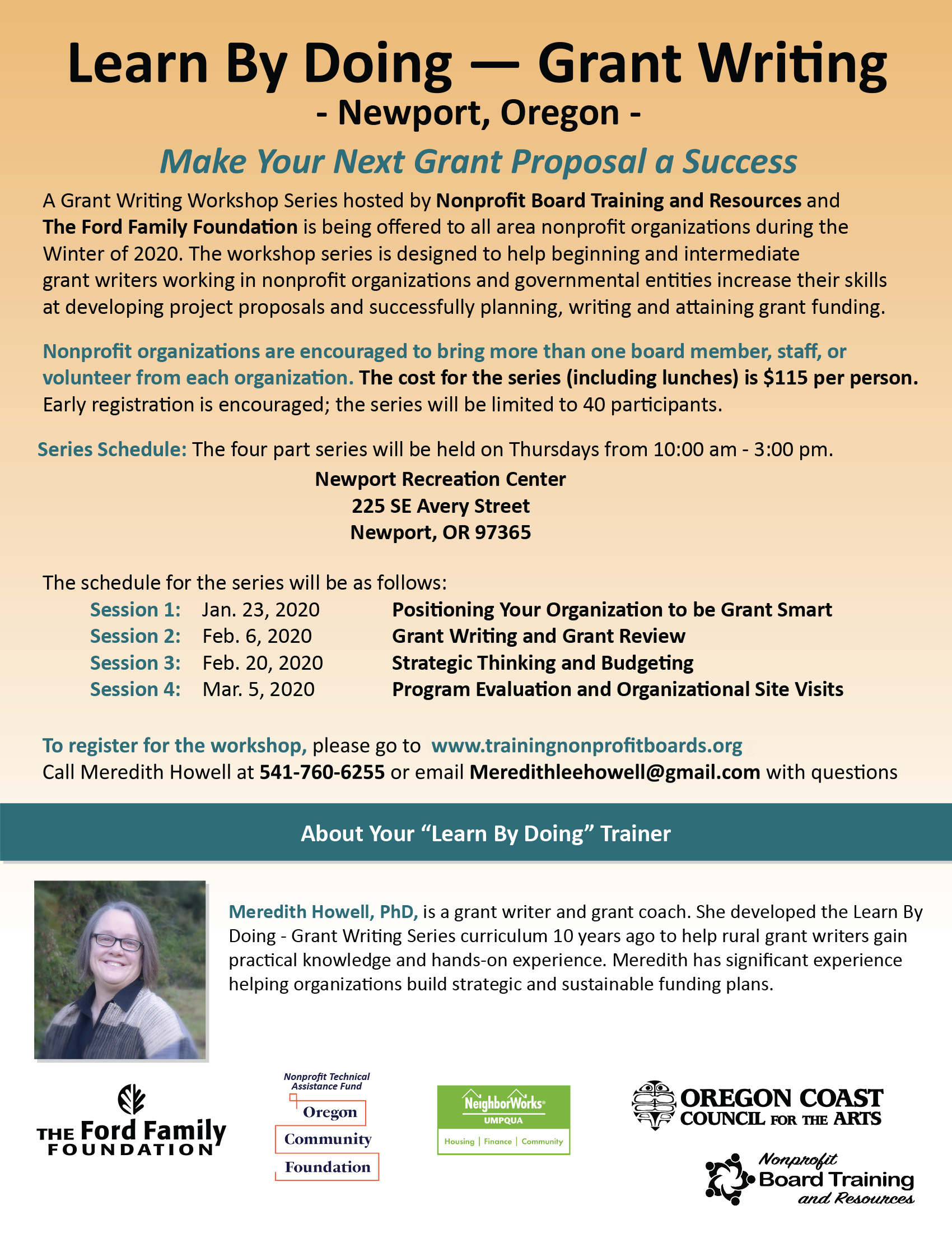 Learn by Doing Grant Writing - Oregon Coast Council for the Arts