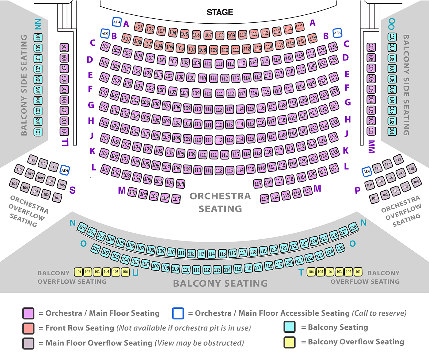 Seating Charts - Oregon Coast Council for the Arts