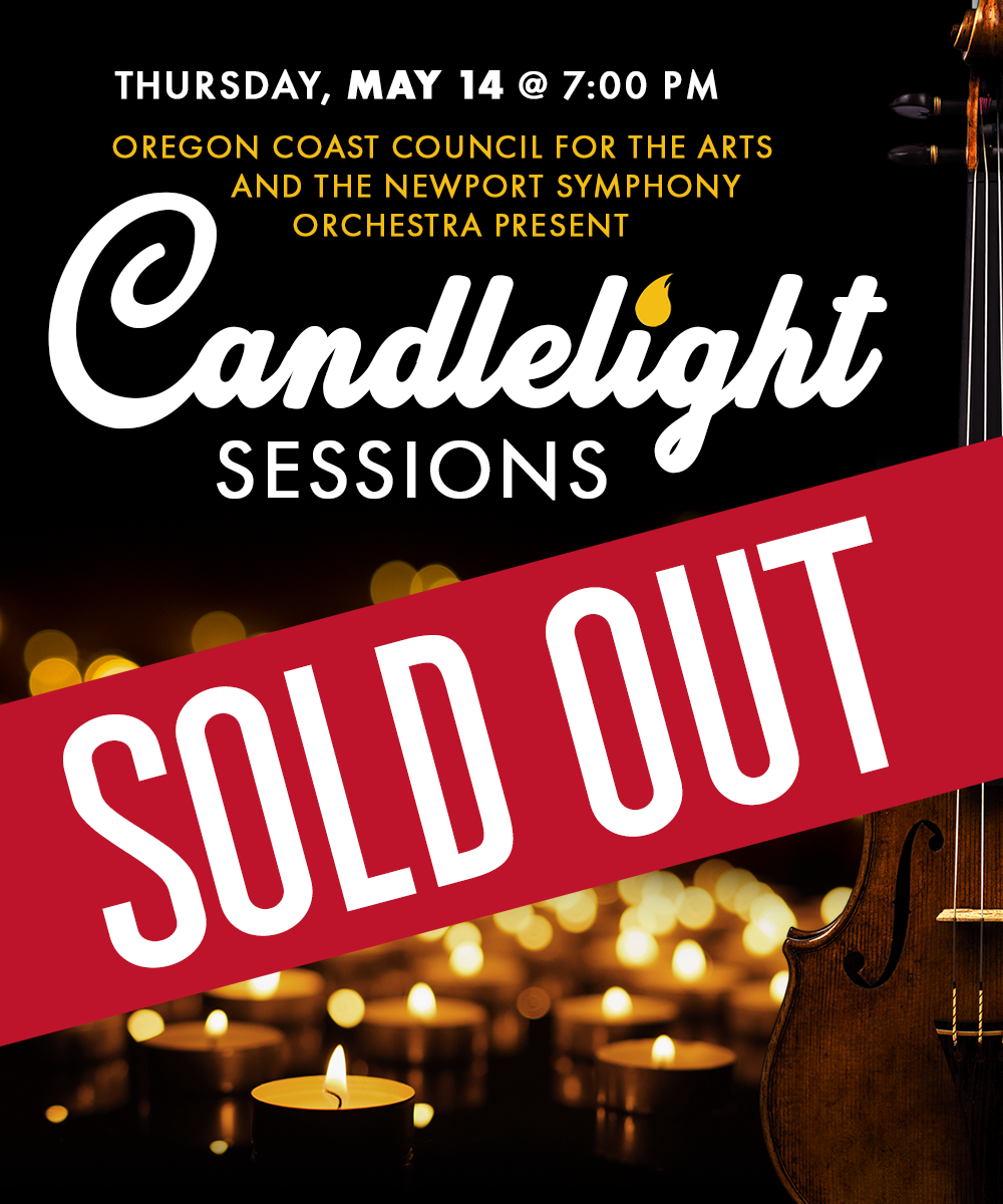 Poster for Candlelight Sessions on May 14 with a SOLD OUT banner across it.