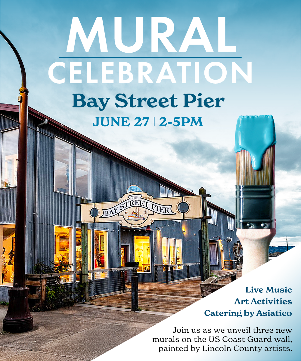 Poster for Mural Celebration on the Newport Bayfront - at the Bay Street Pier - on June 27, 2026