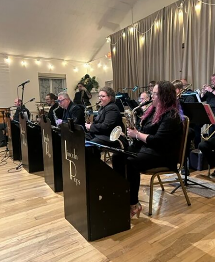 Lincoln Pops Big Band Photo of Band Members Playing