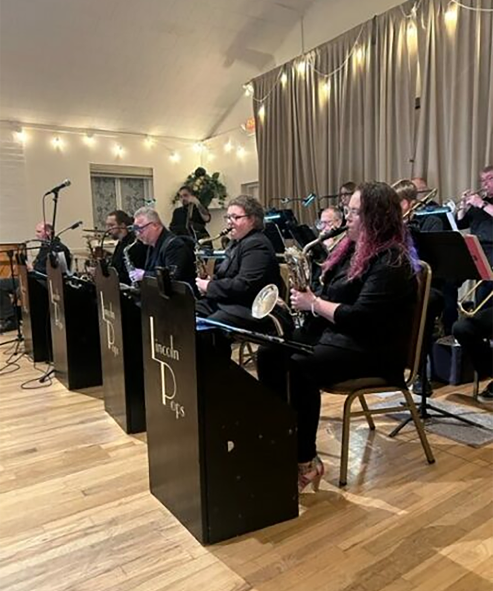 Lincoln Pops Big Band Photo of Band Members Playing