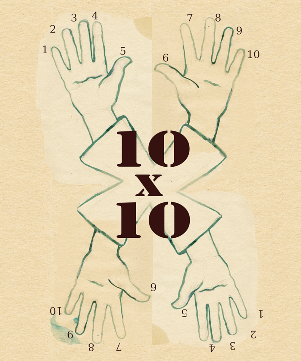 Poster for 10 x 10 - An exhibit presented by Coastal Arts Guild at Newport Visual Arts Center