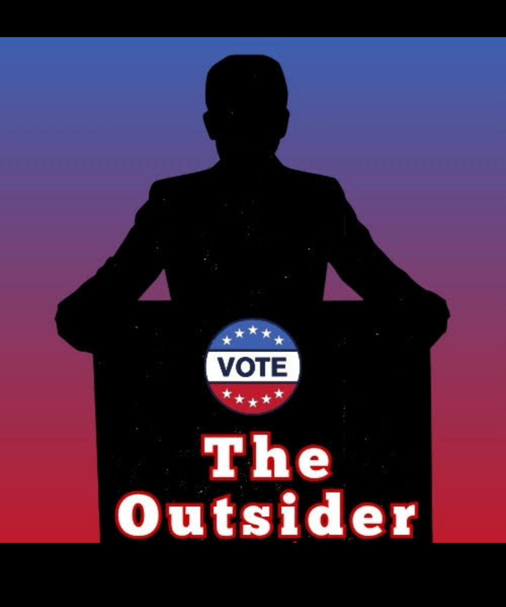 Poster for The Outsider at Theatre West in Lincoln City Oregon